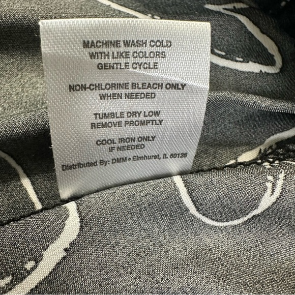 Hello Mello Sleepwear Black Pajama Pants with White Heart Design - Picture 10 of 12